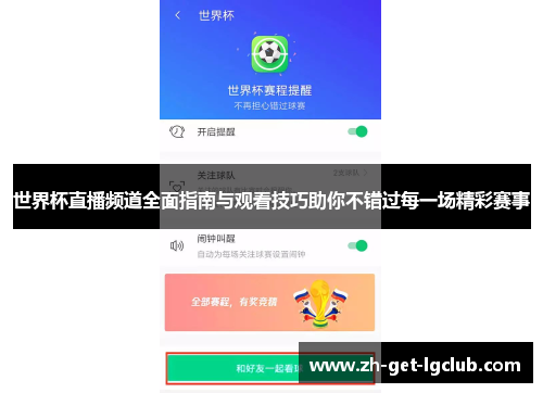 世界杯直播频道全面指南与观看技巧助你不错过每一场精彩赛事